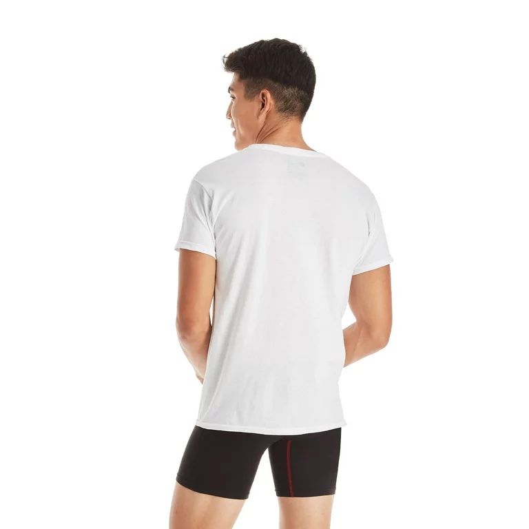Hanes Men's Value Pack White Crew T-Shirt Undershirts, 6 Pack | Walmart (US)