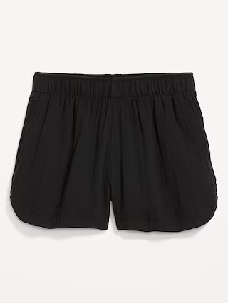 High-Waisted Crinkle Gauze Shorts -- 4-inch inseam | Old Navy (US)