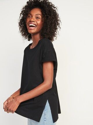 Oversized Vintage Garment-Dyed Tunic T-Shirt for Women | Old Navy (US)