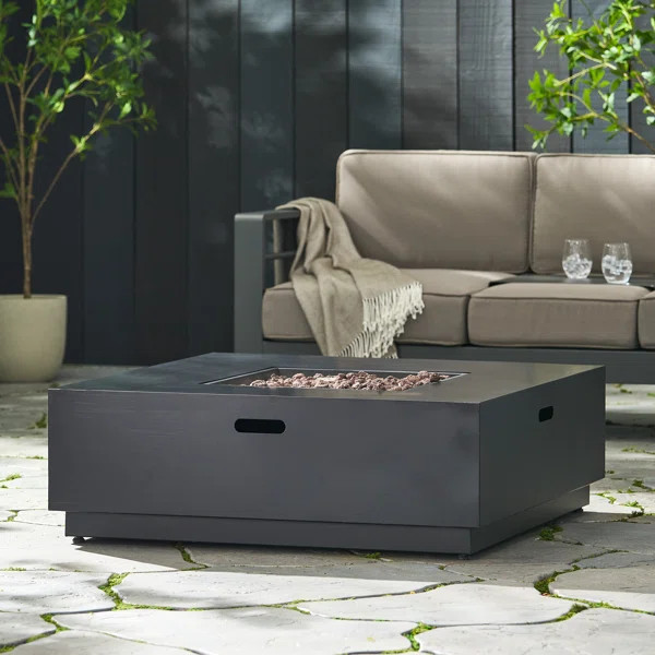 Tenner 13.5" H Iron Propane Outdoor Fireplace | Wayfair North America