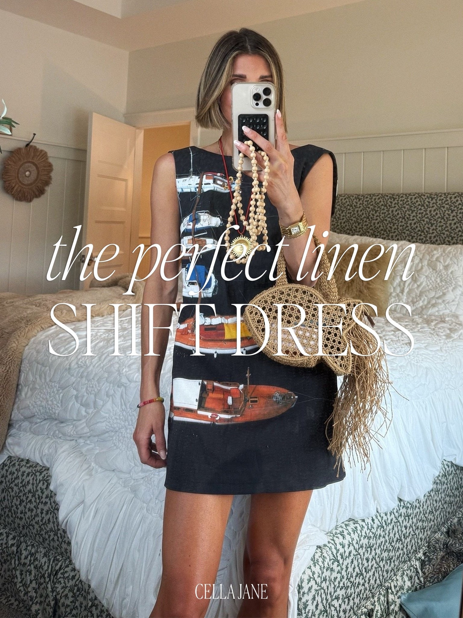 The perfect linen shift dress. I'm wearing size small.

#LTKsummer #LTKdresses