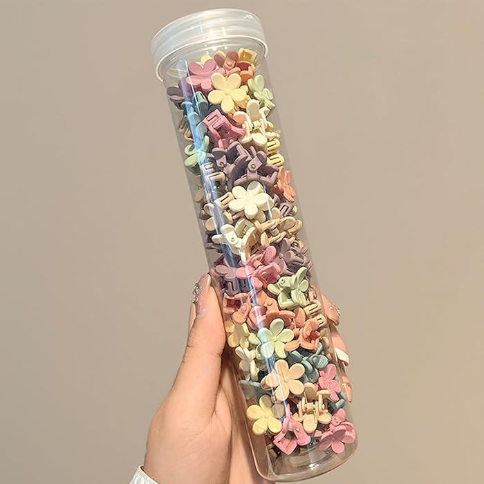 50Pcs Small Flower Hair Claw Clips with Box Package, Mini Clips for Women Strong Grip, Cute Tiny ... | Amazon (UK)