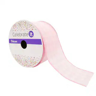 2.5" x 25ft. Wired Gingham Ribbon by Celebrate It™ | Michaels | Michaels Stores