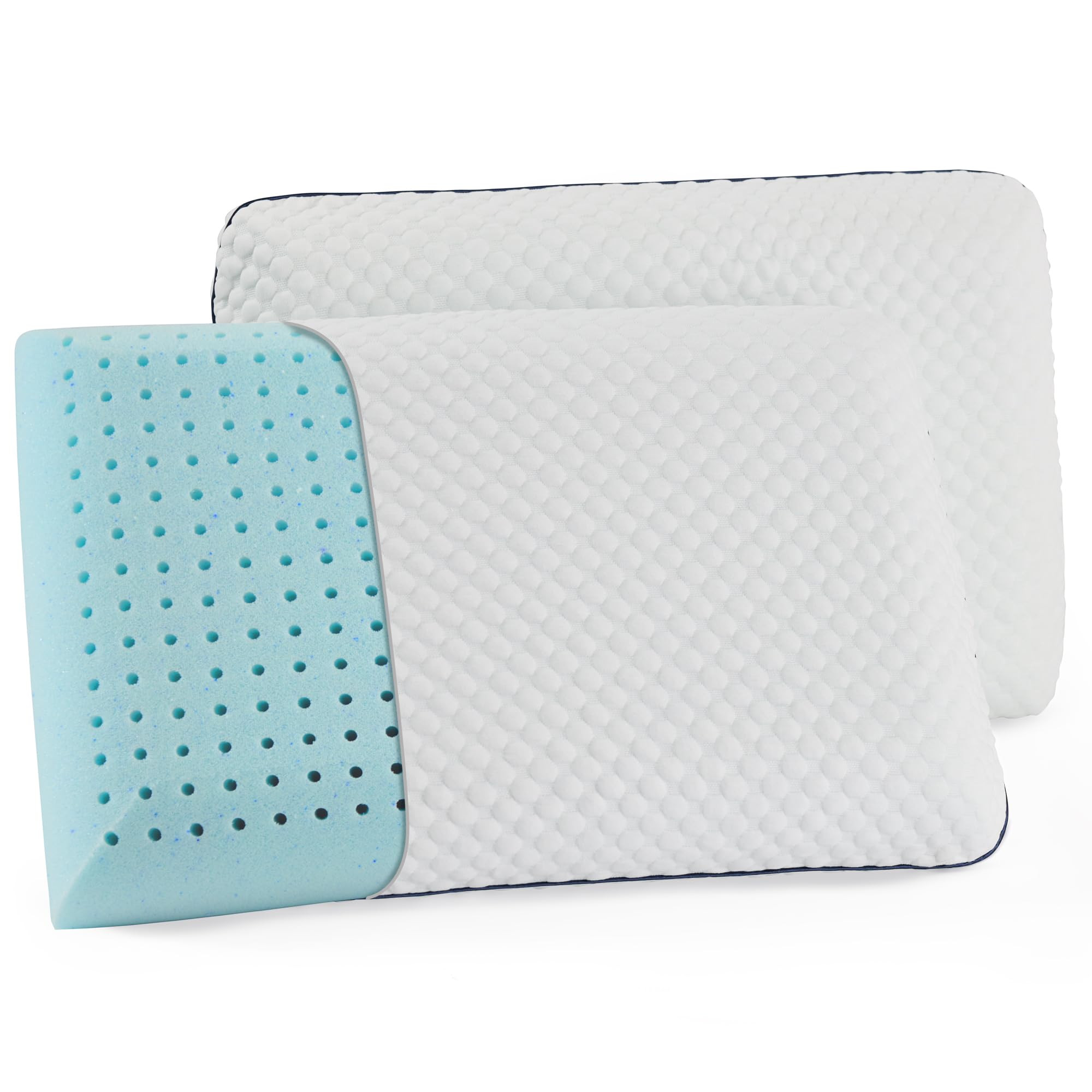 WEEKENDER Gel Memory Foam Pillow - Standard Size - 2-Pack - Medium Plush Feel - Neck & Shoulder S... | Amazon (US)