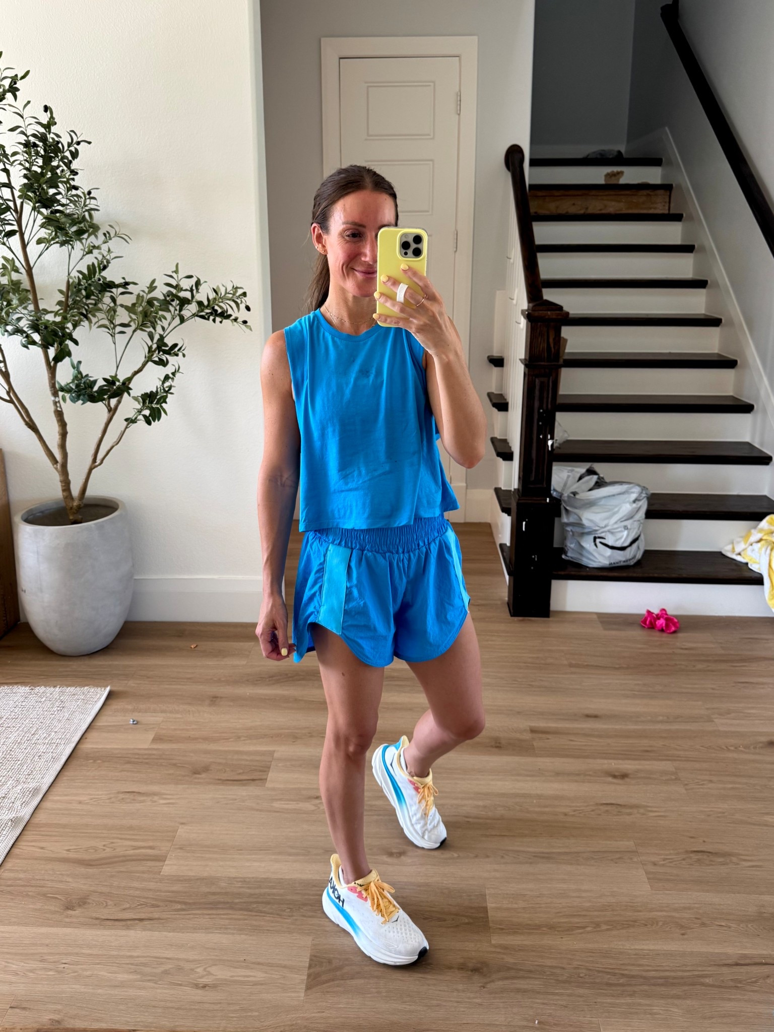 New target active set! Love this blue! The shorts have pockets! Runs tts. I accidentally got med on top but my true size would’ve been better fit. Small in shorts. 

#LTKFindsUnder50 #LTKSummerEdit #LTKActive