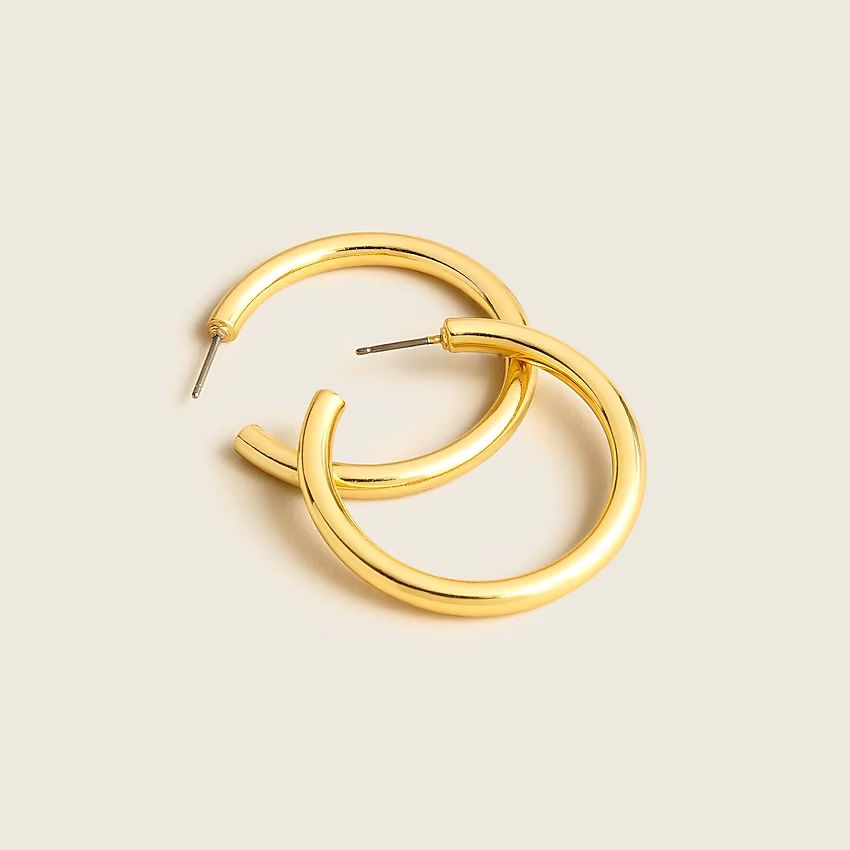 Gold hoop earrings | J.Crew US