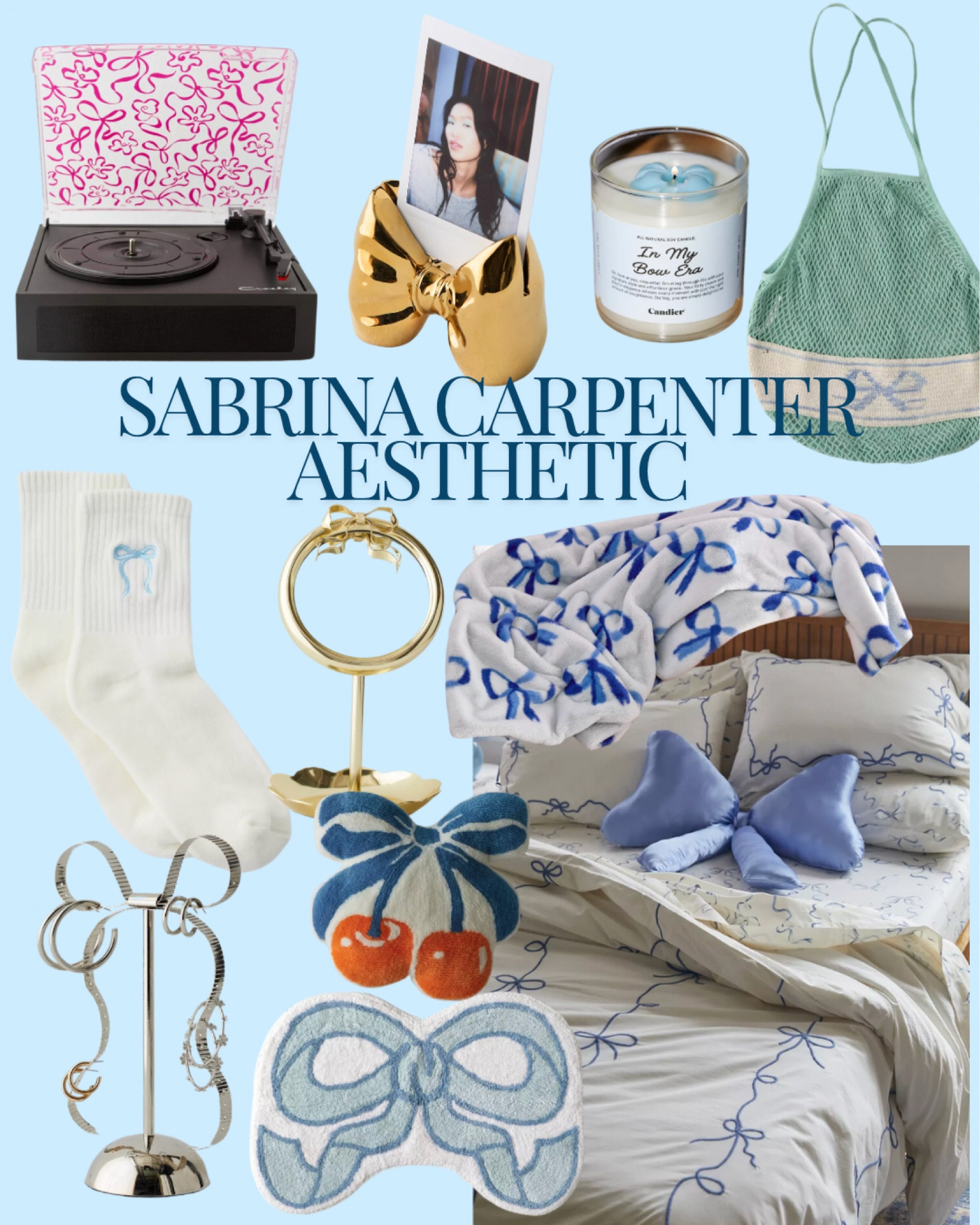 Sabrina Carpenter Room Bow theme room decor dorm decor college decor bows blue theme bow duvet 

#LTKBacktoSchool #LTKHome #LTKSaleAlert