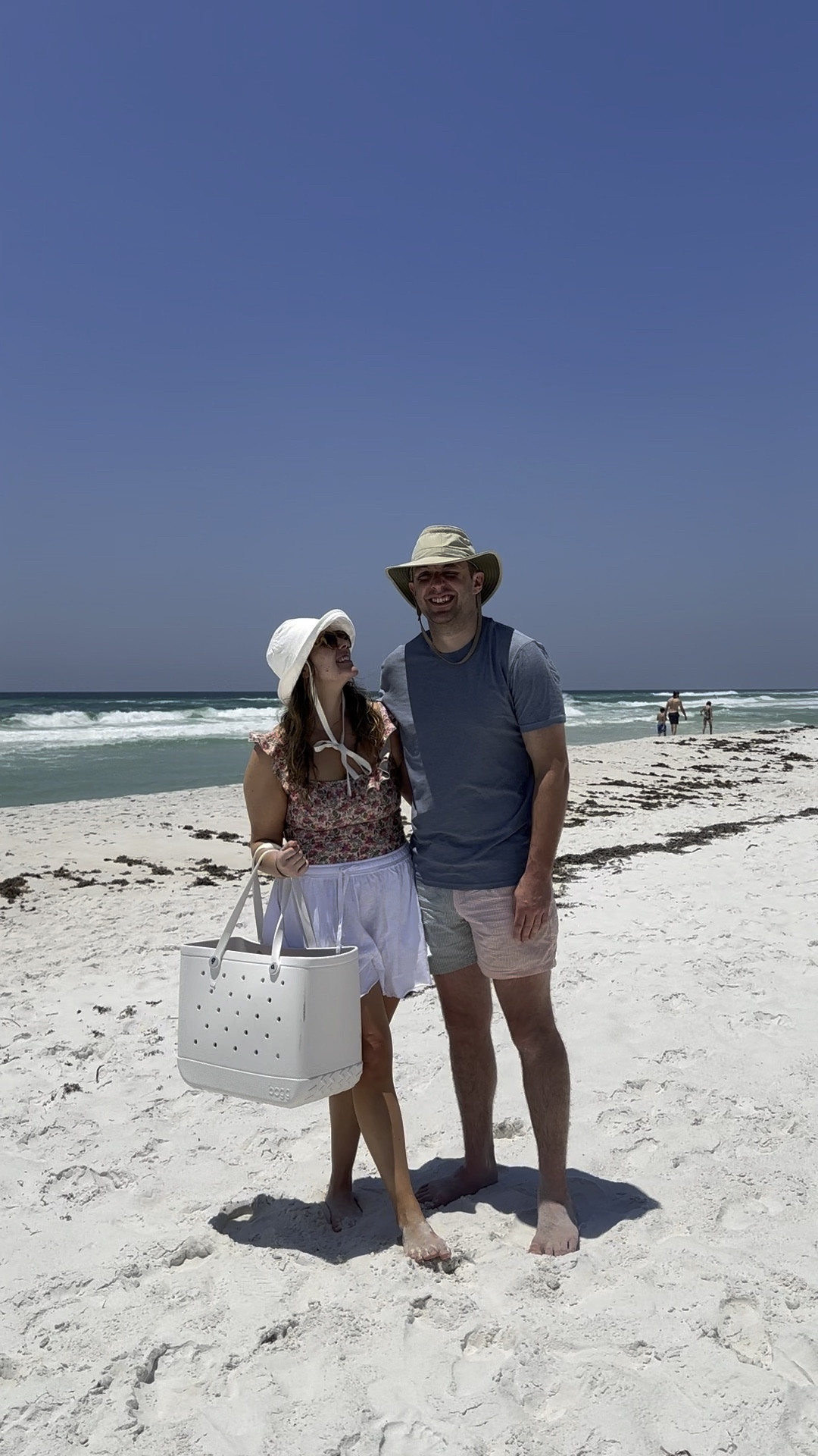 I’m wearing a 10 in one piece swim, M in shorts and S/M hat, bag is XL size 

Nathan’s wearing a L in tee and swim trunks 


#LTKMidsize #LTKVideo #LTKSwim