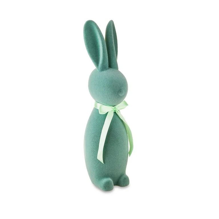 Easter Flocked Bunny Decor, Mint Green, 27 Inch, by Way To Celebrate | Walmart (US)