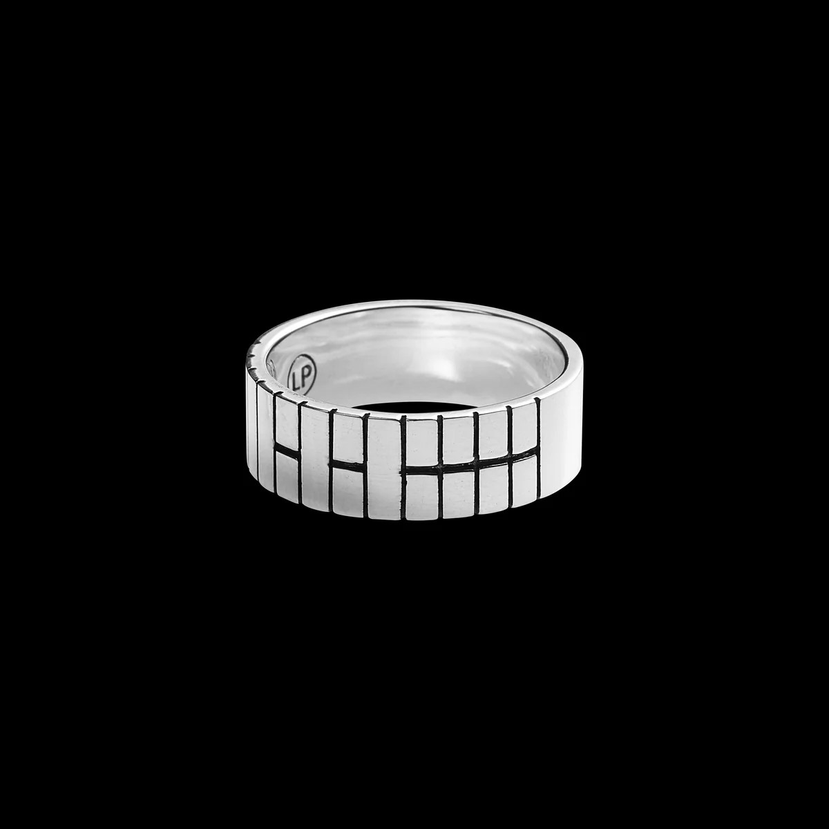 Korean Trigram Ring - Sterling Silver - Polished | LOUPN