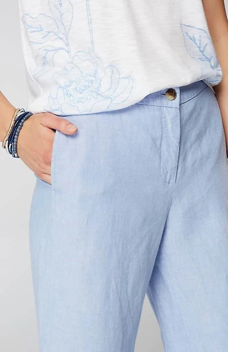 the Easy Linen Wide-Leg Crops | J. Jill