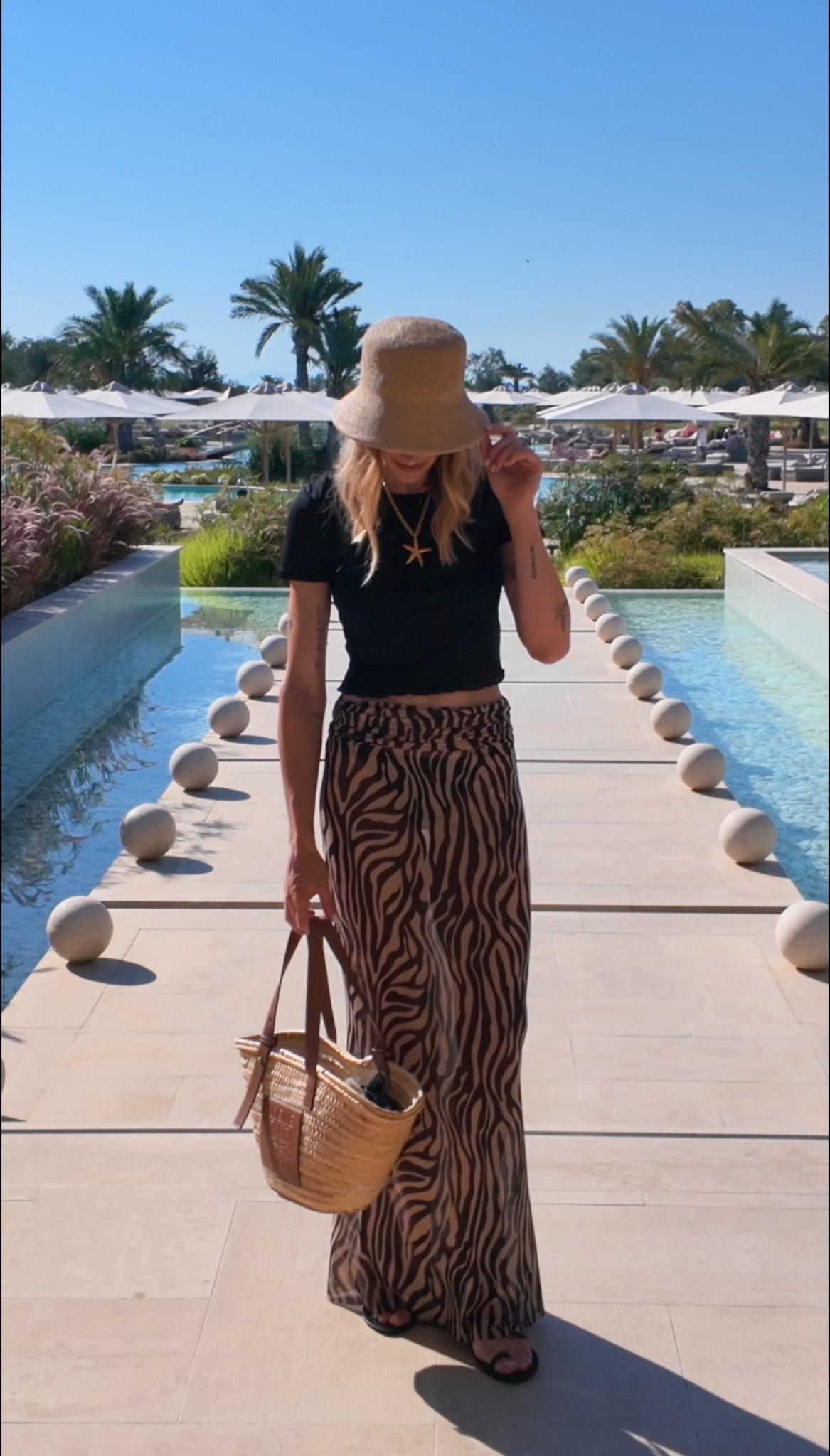 Ibiza outfit - summer outfit - OutDazl - straw bucket hat - beach outfit 

#LTKsummer #LTKuk #LTKeurope