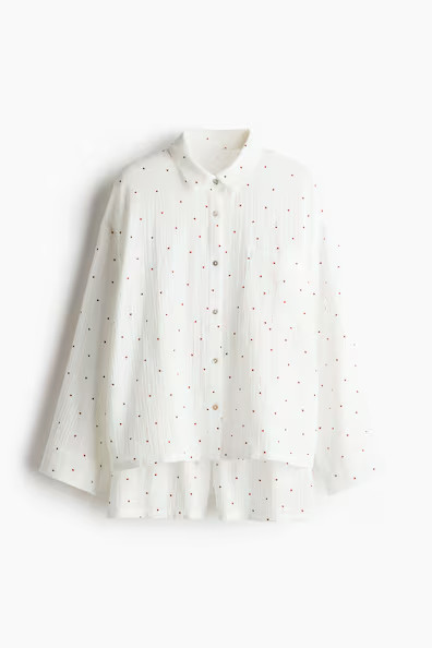 H & M - Pyjama mit Oberteil und Shorts - Weiß - Damen | H&M (DE, AT, CH, NL, FI)