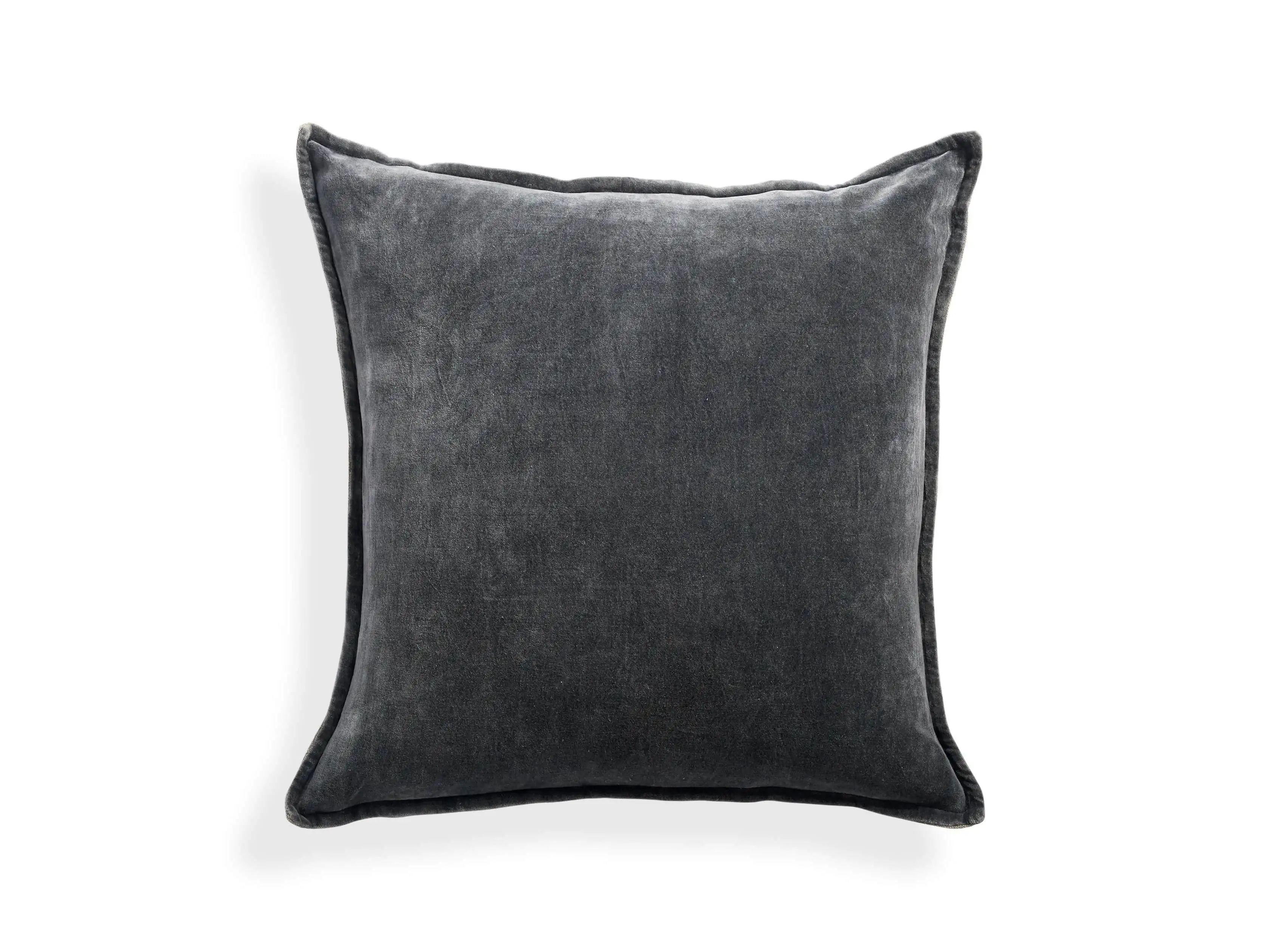 Stone Washed Velvet Square Pillow Cover | Arhaus