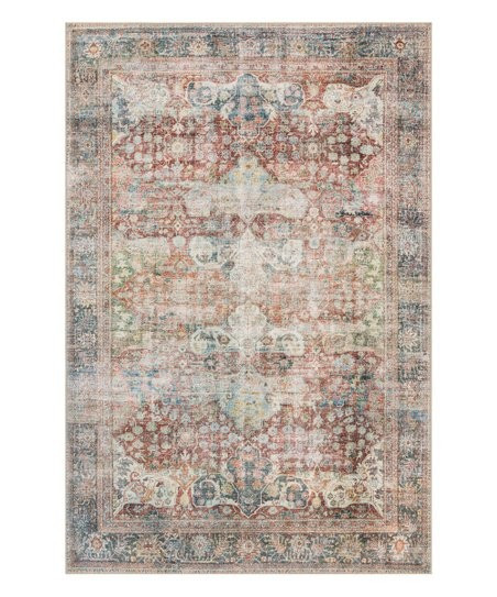 Brick & Beige Loren Rug | Zulily