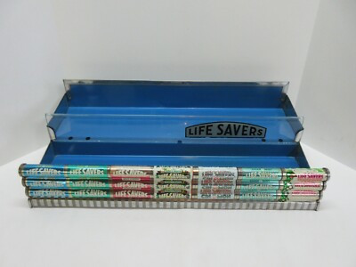 RARE ANTIQUE VINTAGE LIFE SAVERS 7 FLAVOR METAL TIN CANDY RACK STORE DISPLAY HTF | eBay US