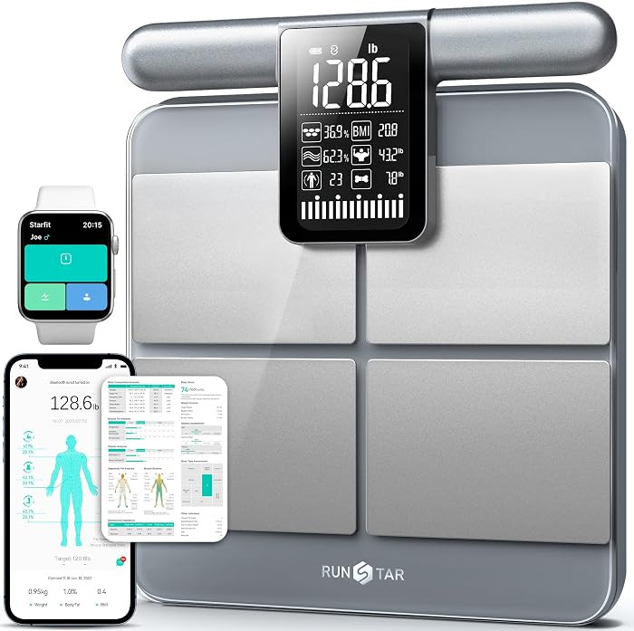 RunStar Scale for Body Weight and Fat Percentage, 8-Electrodes Precision Digital Smart Scale for ... | Amazon (US)