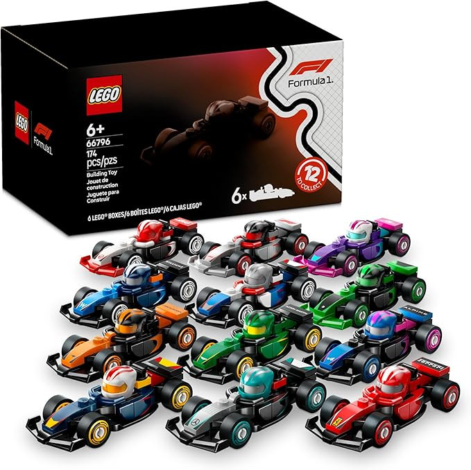 LEGO F1 Collectible Race Cars, 6 Pack - Building Set for Boys & Girls, Ages 6+ - Birthday Party F... | Amazon (US)