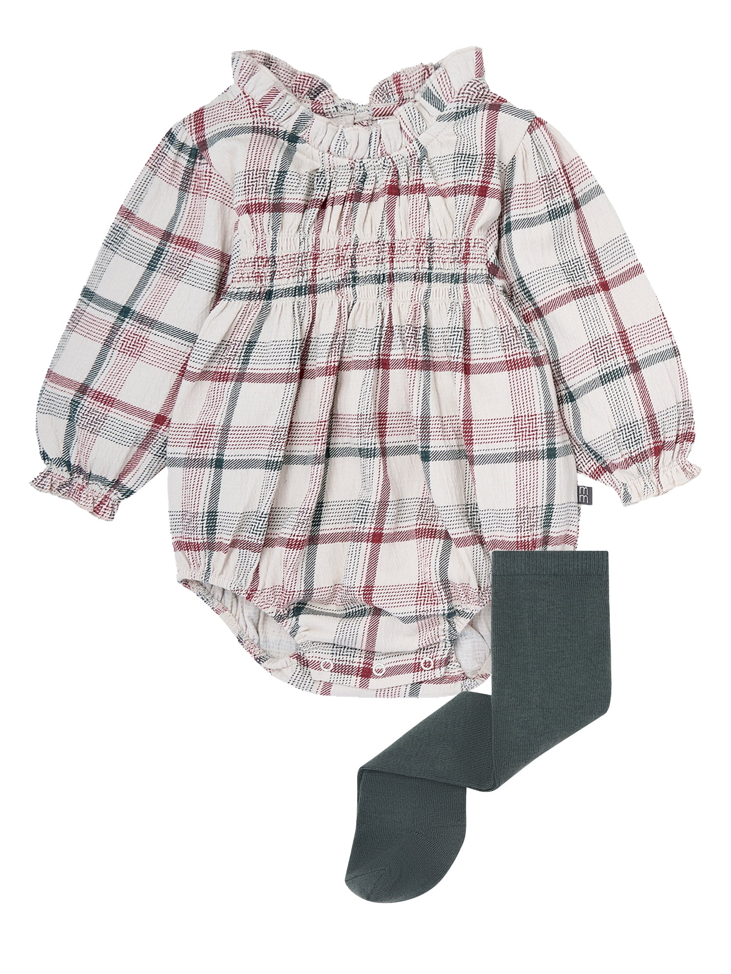 Modern Moments By Gerber Baby Girl Bubble Romper and Tights Outfit Set, 2-Piece, Sizes 0/3 Months... | Walmart (US)