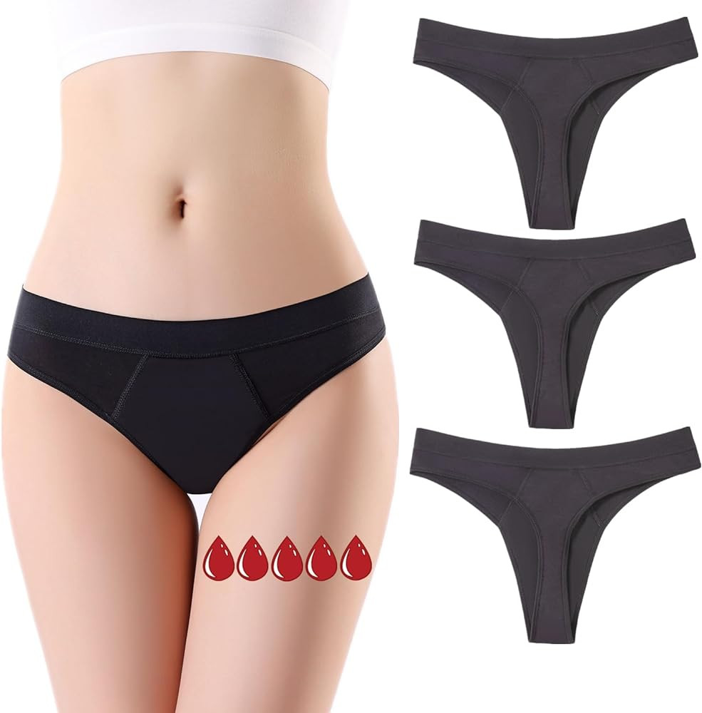 Period Underwear for women 20ML Heavy Flow Absorbent thong Leak Proof Period Thongs,Period Pantie... | Amazon (US)