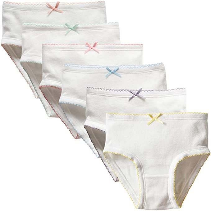 Amazon.com: benetia Girls Underwear Toddler Briefs Cotton White 6-Pack Size 4t 5t: Clothing, Shoe... | Amazon (US)