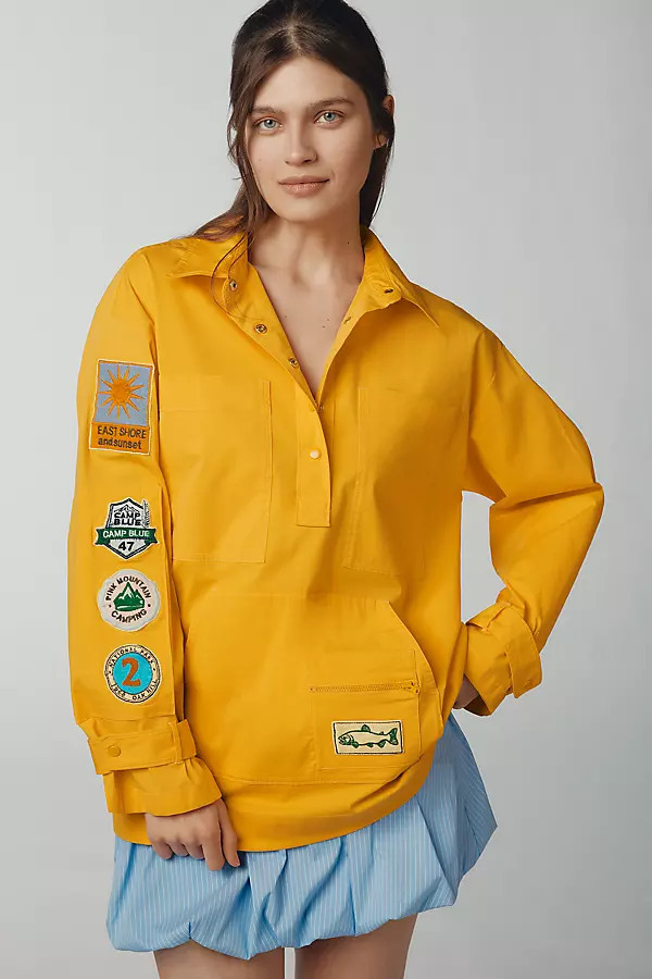 Fisherman Long-Sleeve Popover Top | Anthropologie (US)