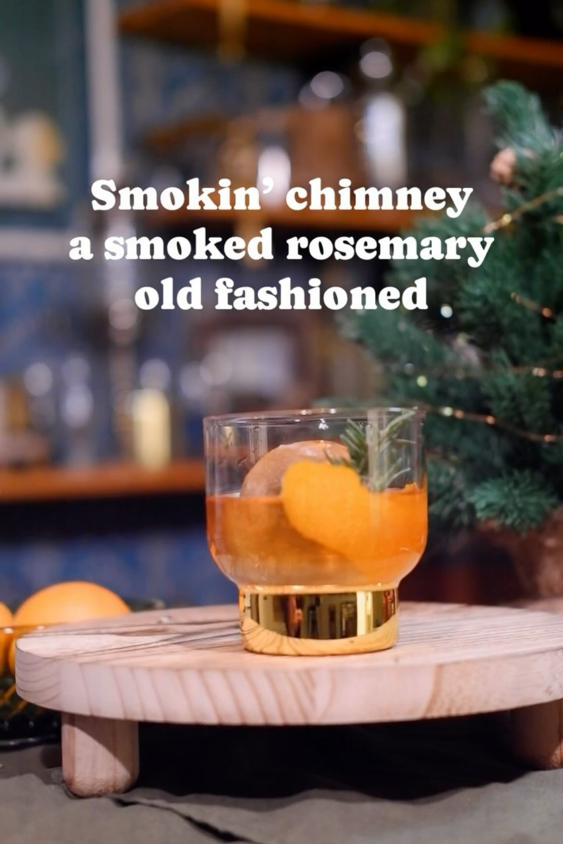 Let’s play with fire some more for today’s 25 days of Christmas cocktail! This smoked rosemary old fashioned is super delicious and simple to make!

Smoking Chimney - a smoked rosemary old fashioned 

2 oz bourbon 

1/4 oz rosemary syrup

2 dashes angostura bitters

1 dash orange bitters

Light your rosemary on fire and place under your glass. Then, combine ingredients in a mixing glass and stir. Strain into smoked glass and add a sphere or block of ice. Garnish with a rosemary sprig and an orange twist. Enjoy!

Rosemary syrup

1 cup water

1 cup sugar

a handful of rosemary

Combine ingredients in a sauce pan and bring to a boil, then simmer for 10 minutes. Strain into a jar and keep for up to two weeks in the fridge. 

#cocktailrecipes #oldfashioned #bourboncocktails #holidaycocktails #wintercocktails #fallcocktails #homebar