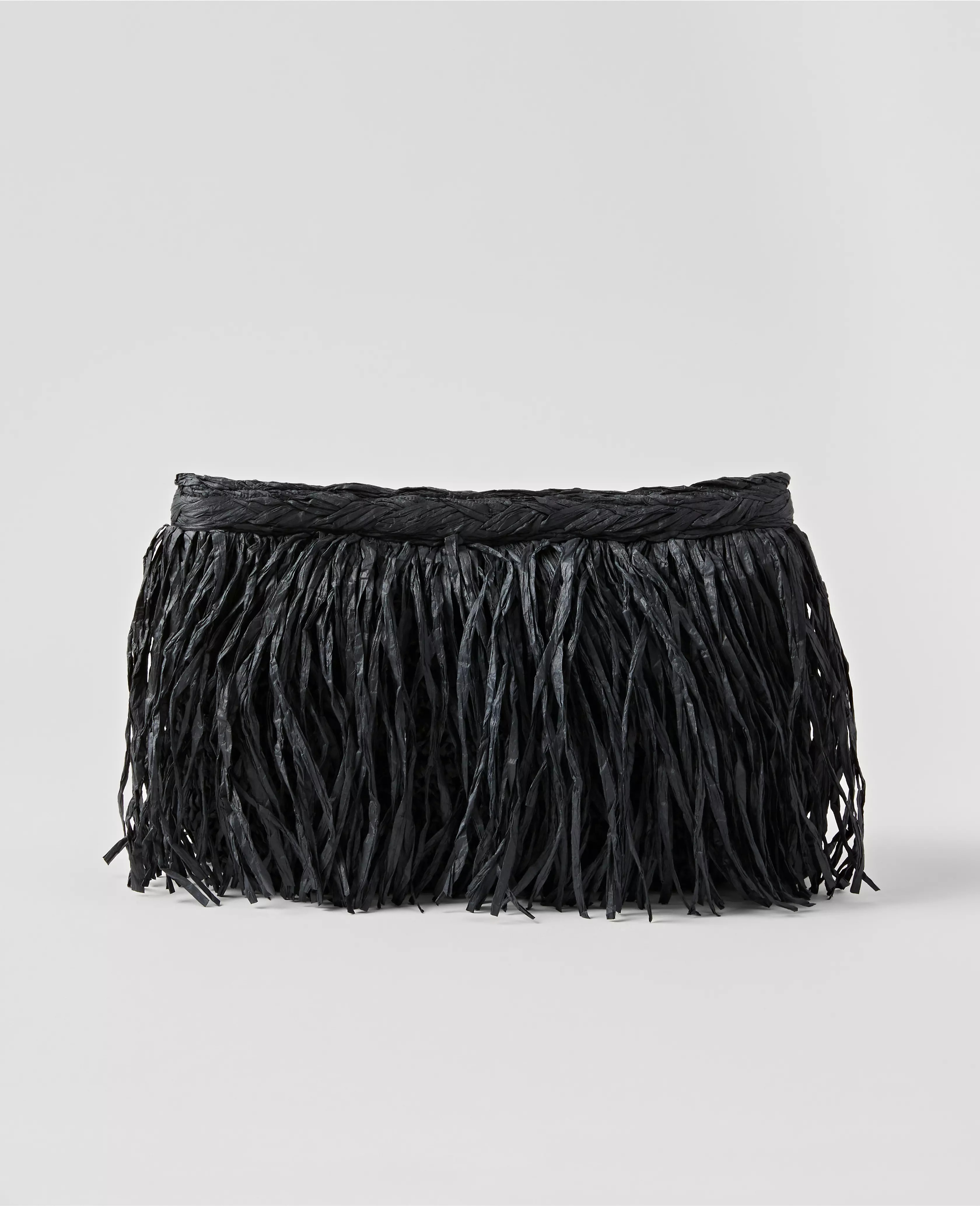 Raffia Fringe Clutch | Ann Taylor