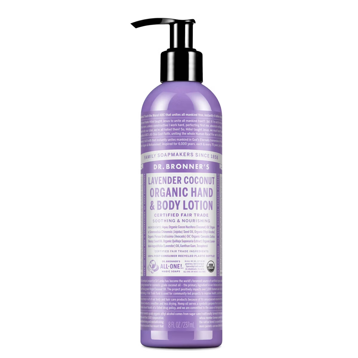 Dr.Bronner's Organic Hand & Body Lotion Lavender Coconut - 8oz | Target