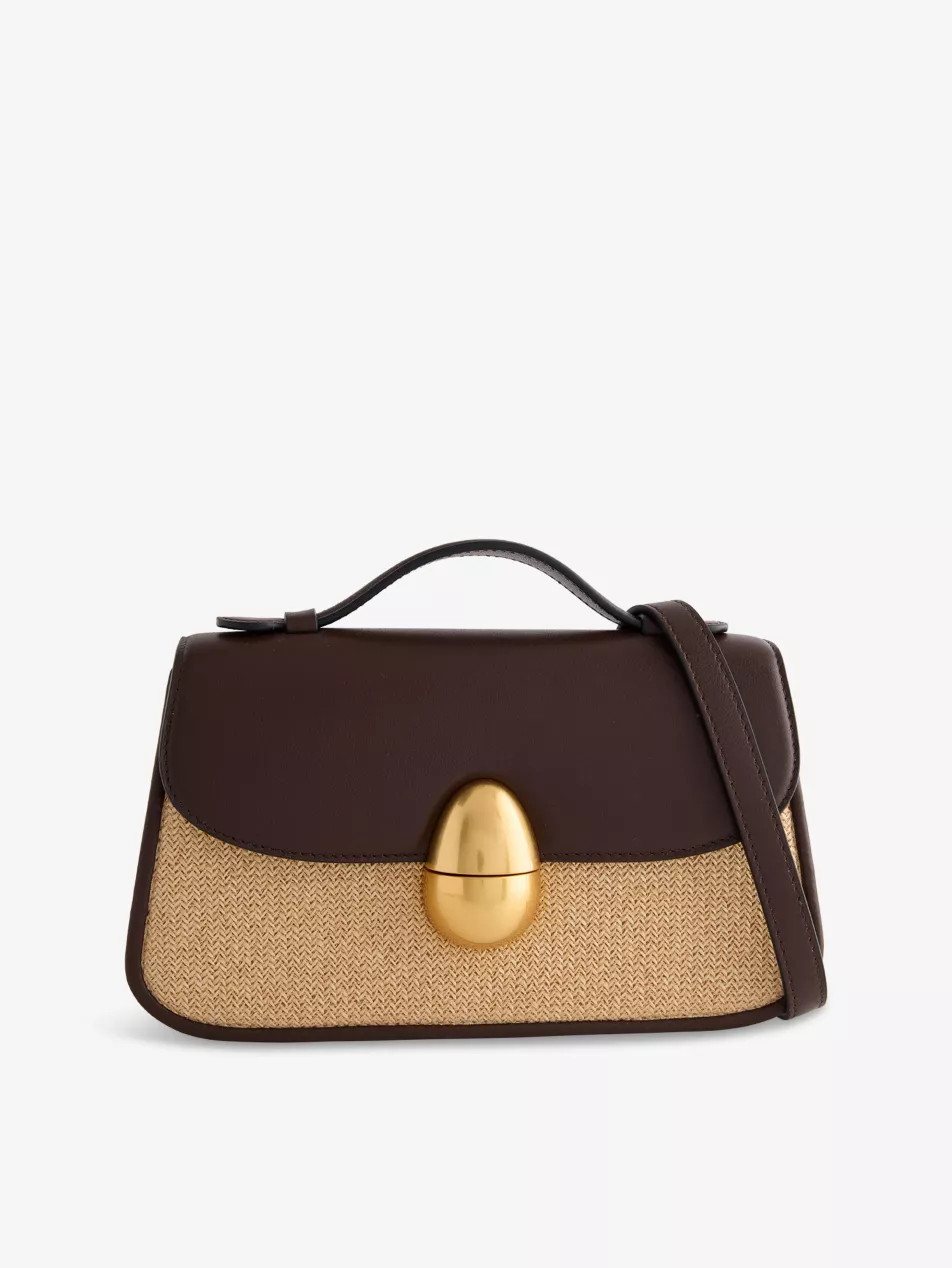 Phoenix 1.0 Leather And Raffia Cross-Body Bag | Selfridges