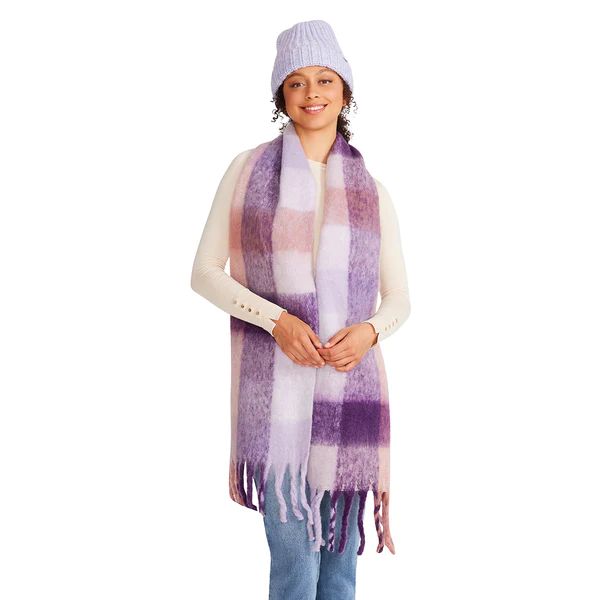 KNIT BEANIE & SCARF BOX SET LILAC | Steve Madden (US)