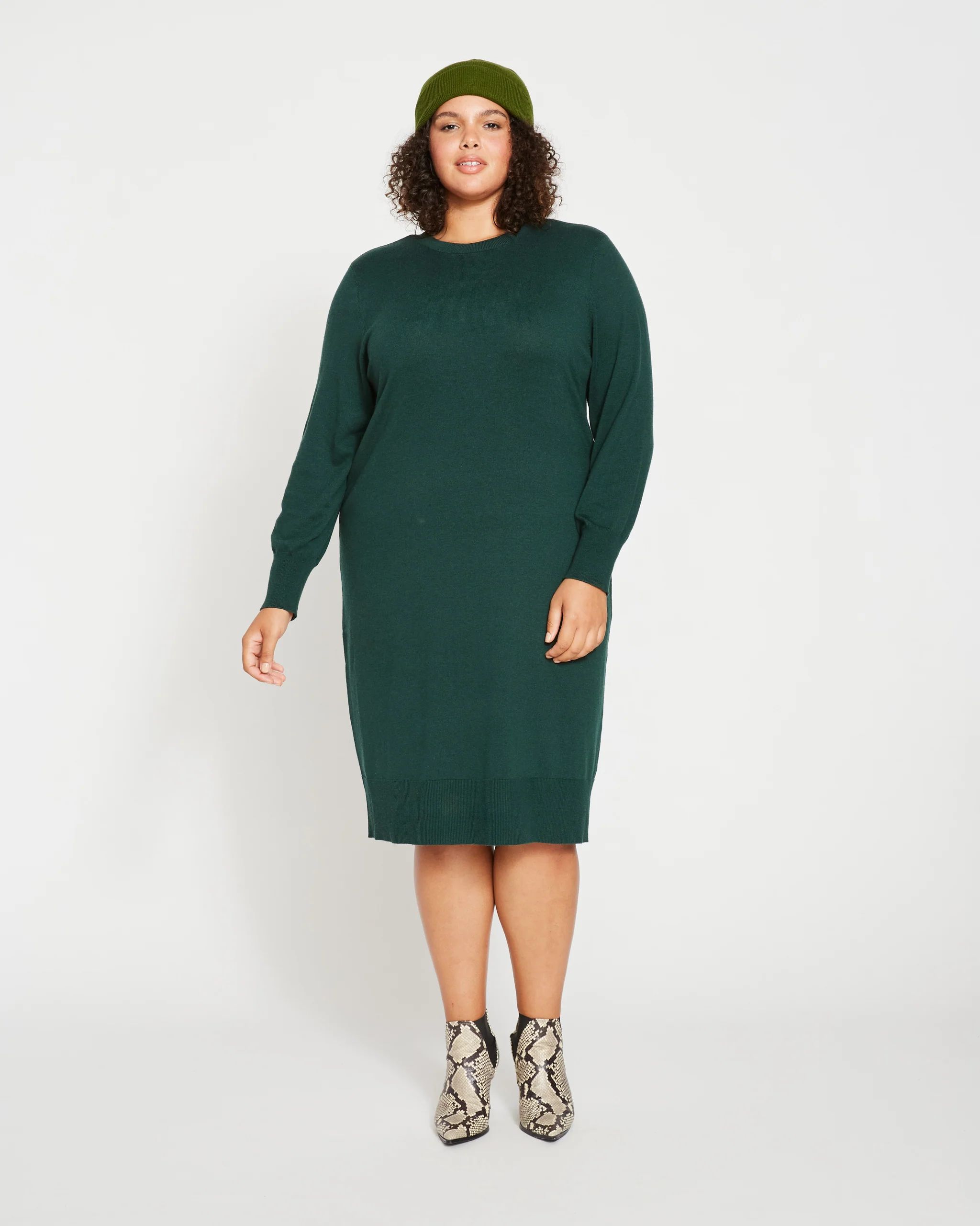 Eco Everyday Sweater Dress - Heather Forest | Universal Standard