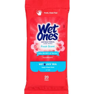 Wet Ones Hands & Face Antibacterial Wipes, Travel Pack, Fresh Scent | CVS Health