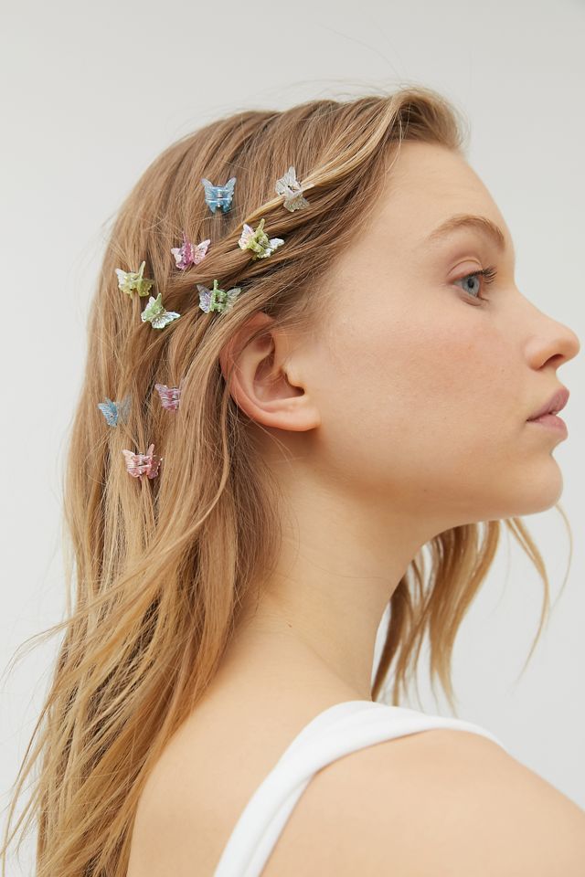 Urban Renewal Vintage Colorful Mini Butterfly Clip Set | Urban Outfitters (US and RoW)