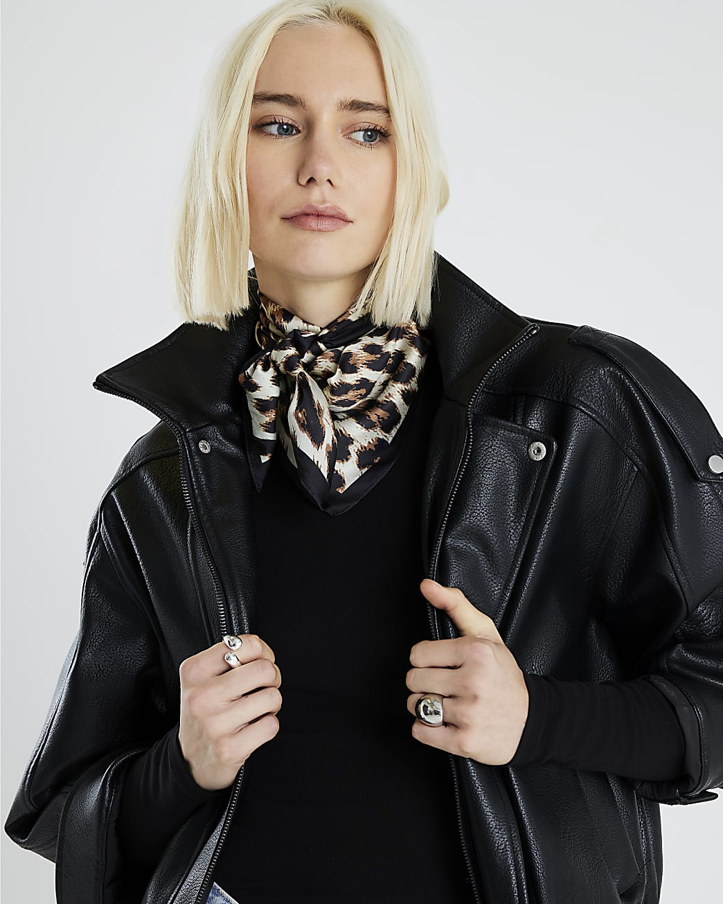 Brown Leopard Print Scarf | River Island UK & IE