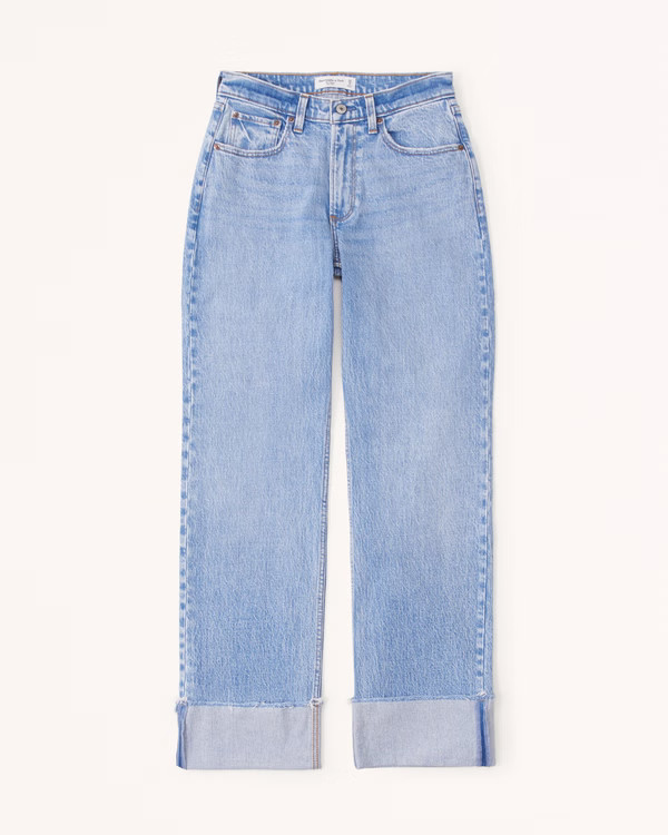 Curve Love Mid Rise Baggy Jean | Abercrombie & Fitch (US)
