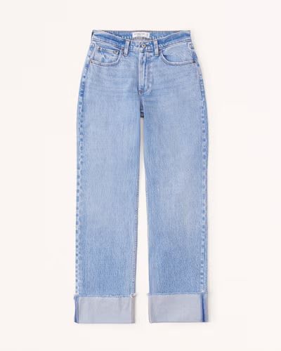 Curve Love Mid Rise Baggy Jean | Abercrombie & Fitch (US)