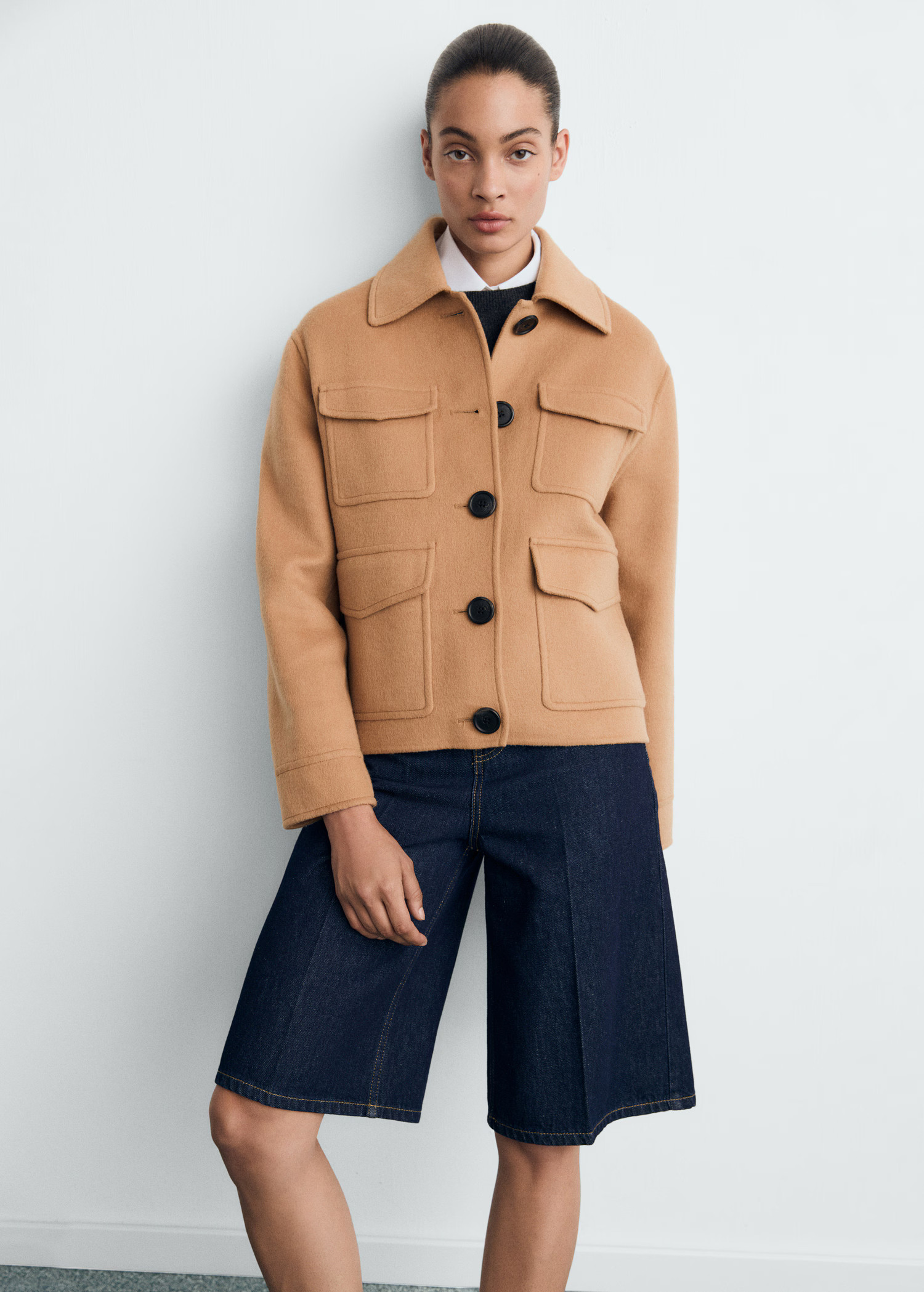 Wool jacket with pockets | MANGO (UK)