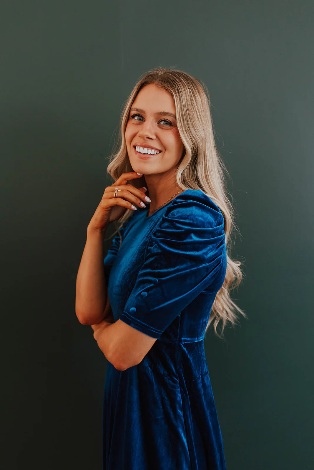 THE SAFIYA VELVET DRESS IN SAPPHIRE BLUE BY PINK DESERT | Pink Desert