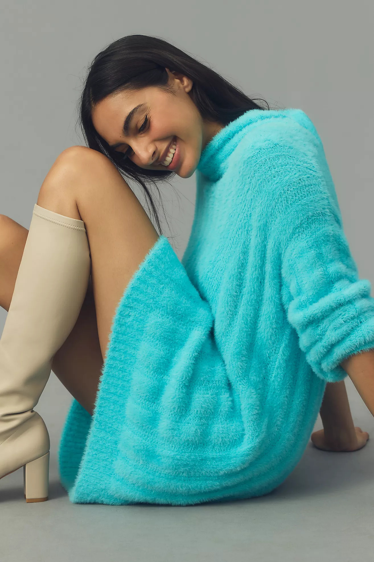 By Anthropologie Cable Tunic Sweater Mini Dress | Anthropologie (US)