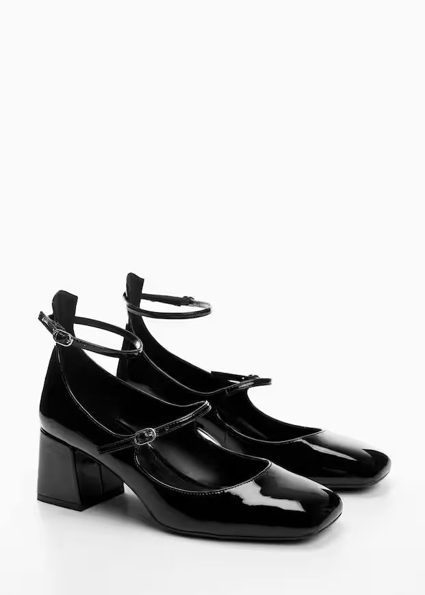 Patent leather-effect shoes with buckle -  Women | Mango United Kingdom | MANGO (UK)