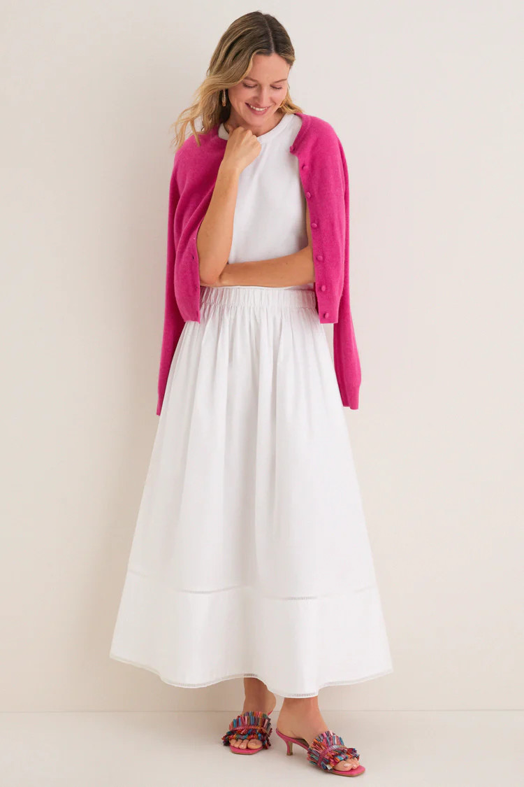 White Cotton Poplin Nicole Circle Skirt | Tuckernuck (US)