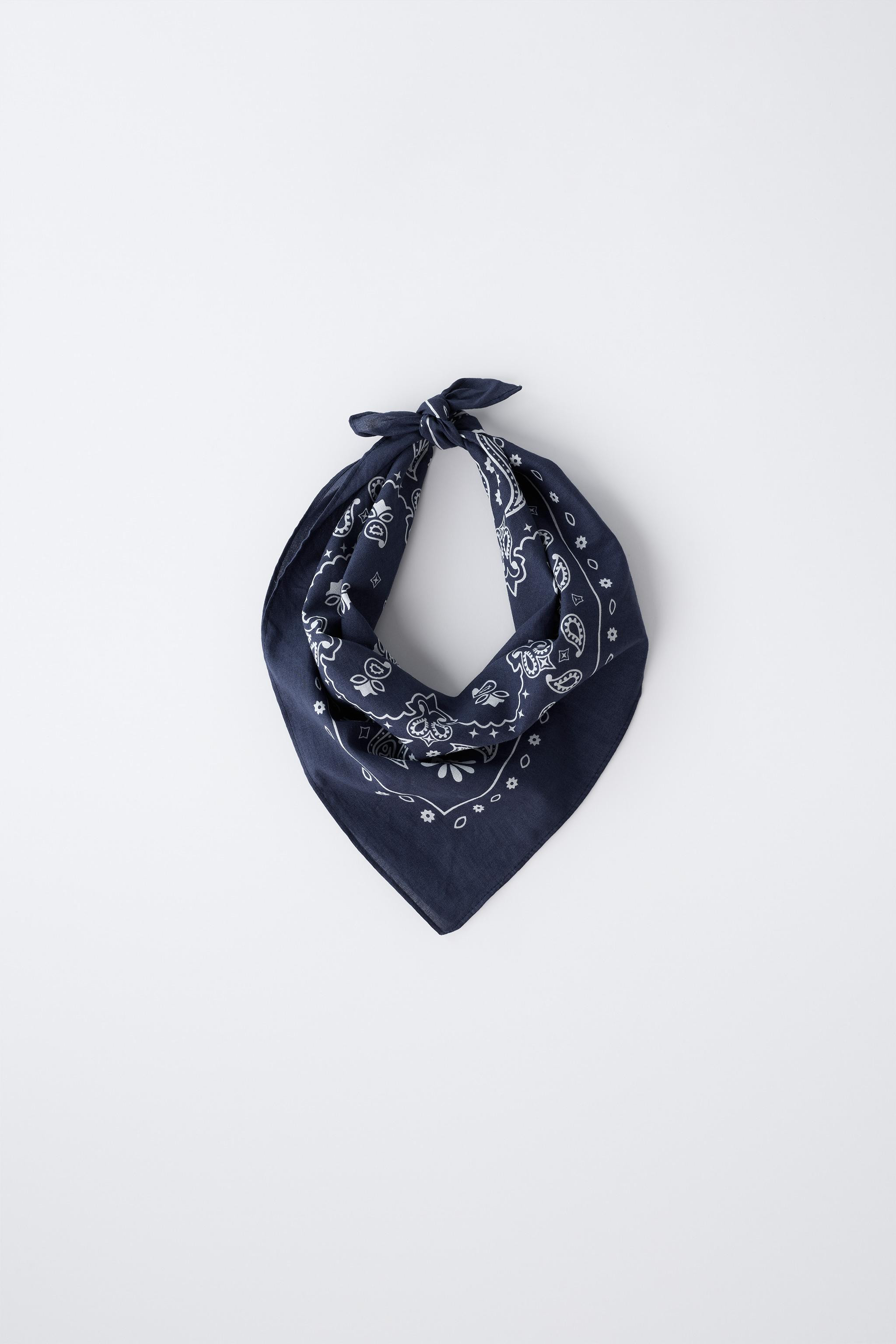 Square bandana with paisley print. | Zara US