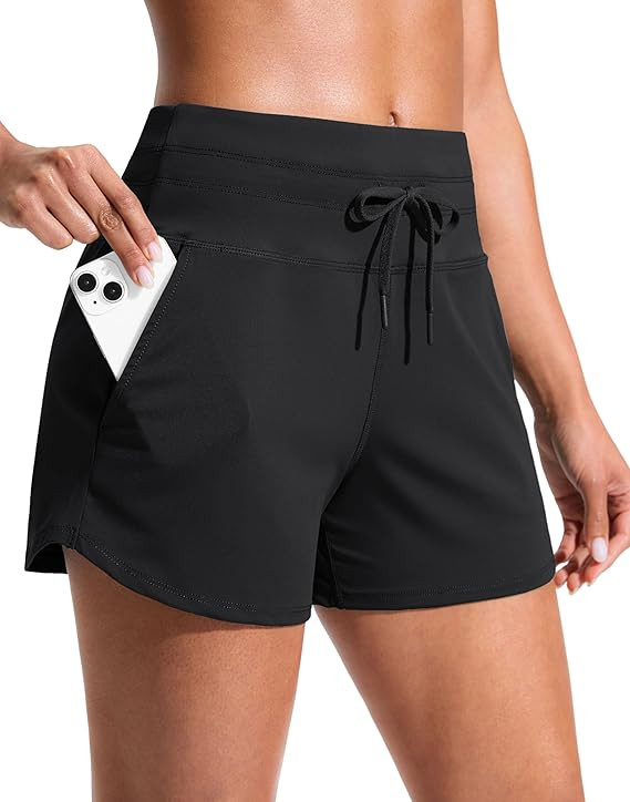 Soothfeel Women's Athletic Running Shorts with Pockets 3.5" Quick Dry High Waisted Workout Active... | Amazon (US)