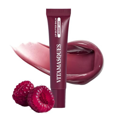 Vitamasques Lip Butter Balm - Berry Jam, Korean Lip Balm - Peptide Lip Treatment - Lips Balm Hydrating - Light Tinted Lips balm - Made in Korea - 0.33 fl.oz | Amazon (US)