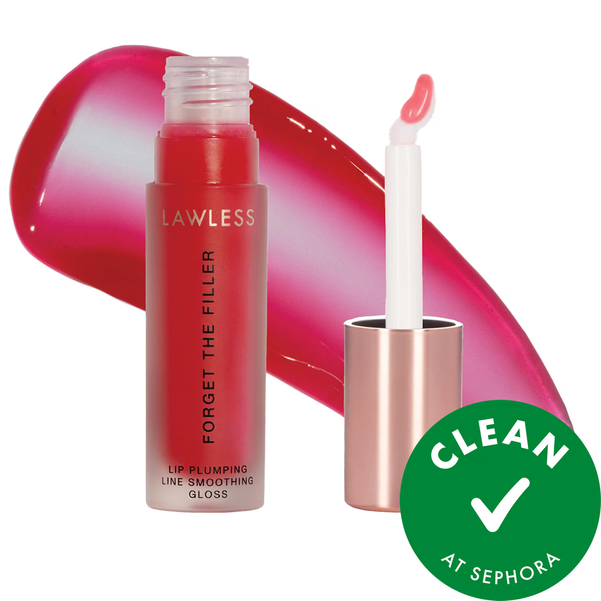 LAWLESS Forget The Filler Lip Plumper Line Smoothing Gloss Cherry Vanilla 0.11 oz / 3.3 mL | Sephora (US)