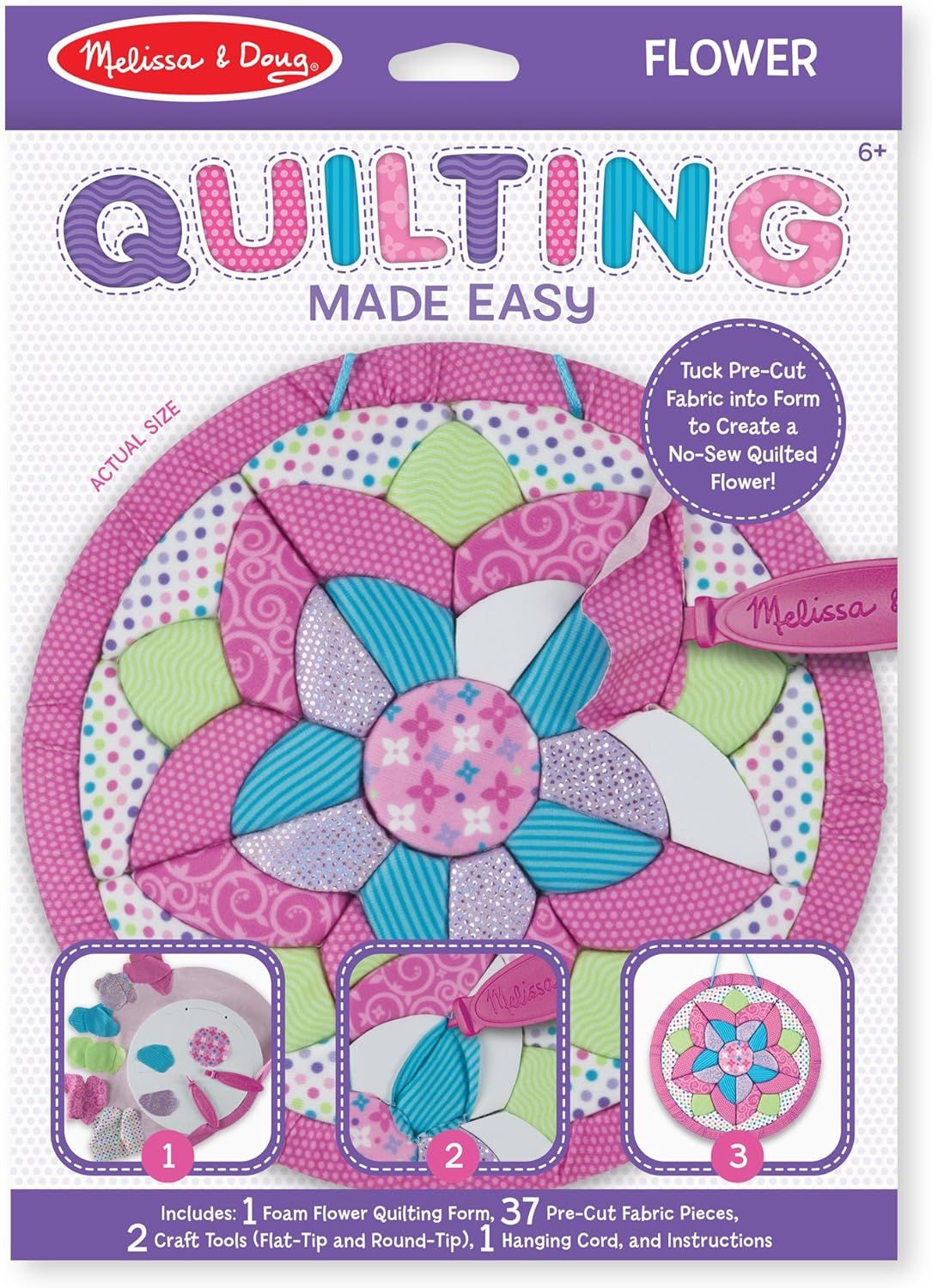 Melissa & Doug Quilting Made Easy - Flower Toy (Great Gift for Girls and Boys - Best for 6, 7, 8,... | Amazon (US)