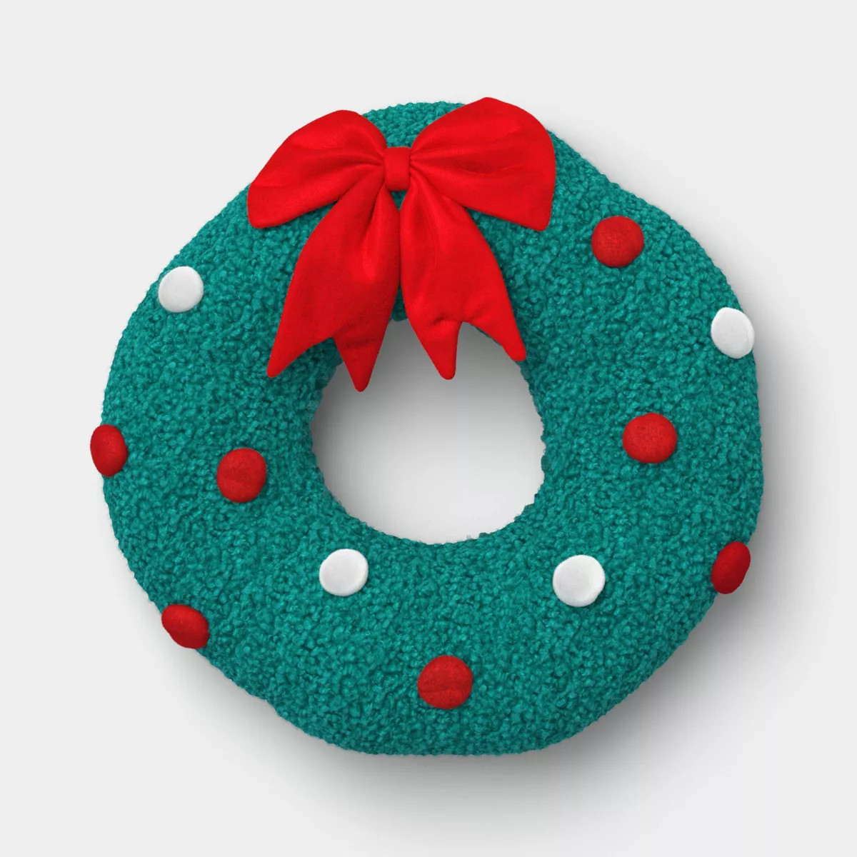 Christmas Wreath Throw Pillow Green/Red/White - Wondershop™ | Target