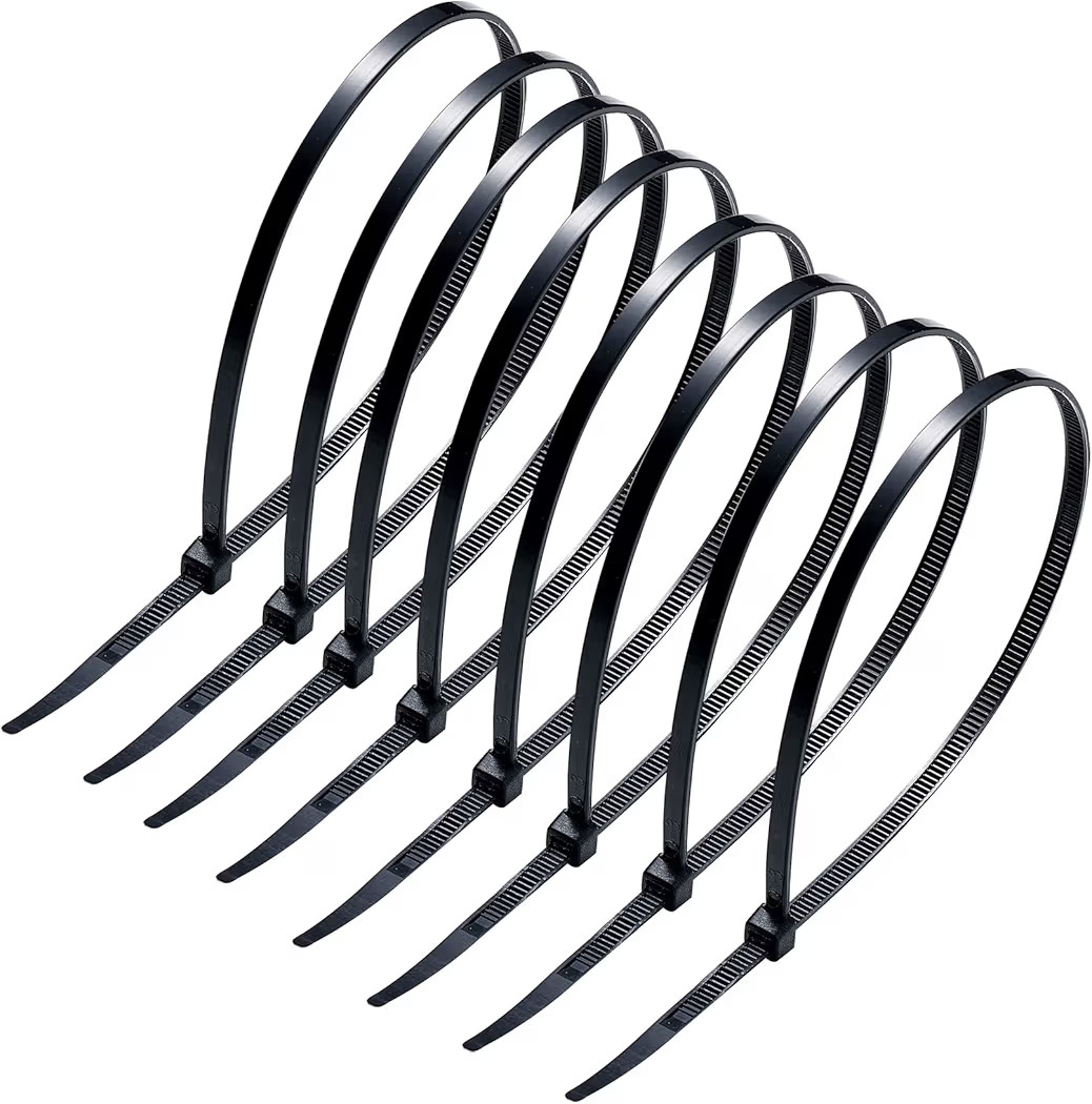 Cable ties 12 inch self-locking nylon zip ties(100pcs) black heavy duty ziptie, suitable for indo... | Amazon (US)