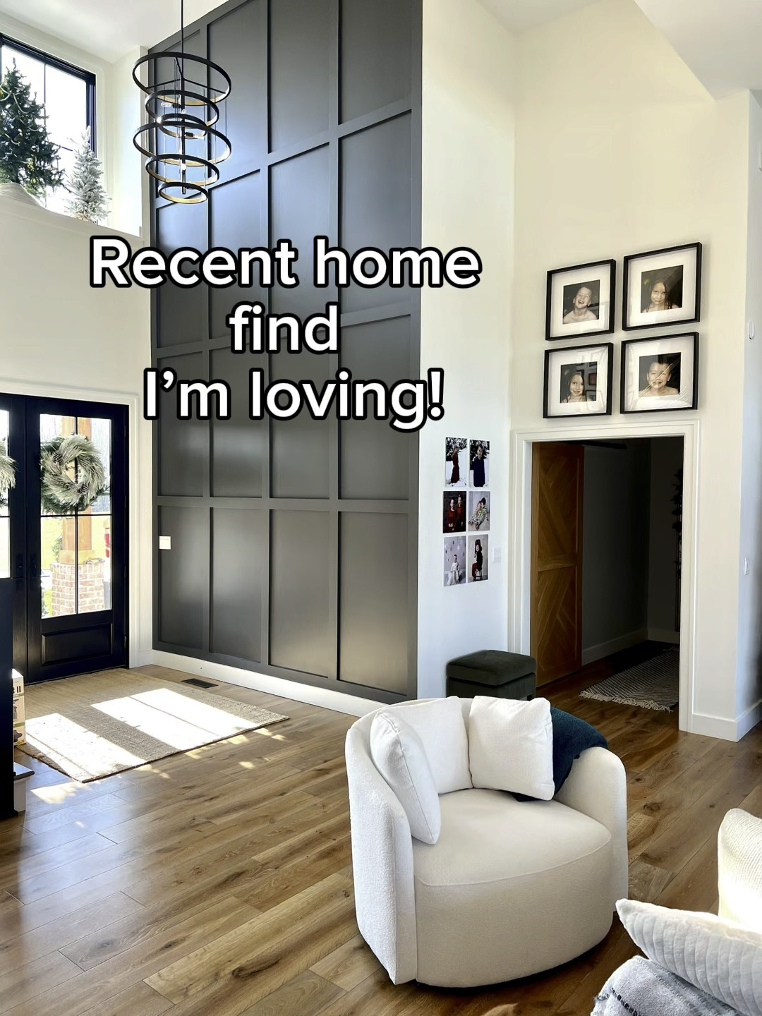 Boucle fabric swivel chair in cream or sage. Modern, neutral home decor. Rug, lighting. Walmart. Target. Amazon. Shop the look  

#LTKstyletip #LTKhome #LTKfamily